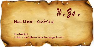 Walther Zsófia névjegykártya