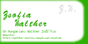 zsofia walther business card